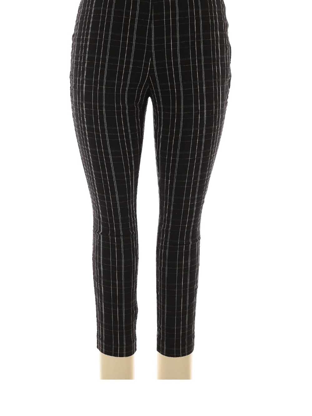 a new day Black, Pink, & White Plaid High Rise Skinny Ankle Pants Size 14
